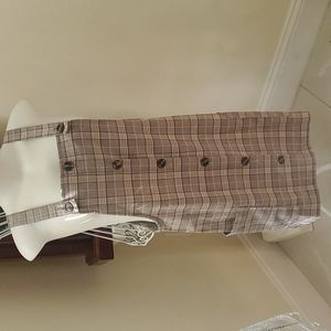 Sexy plaid overall dress mixed threads los angeles size xs